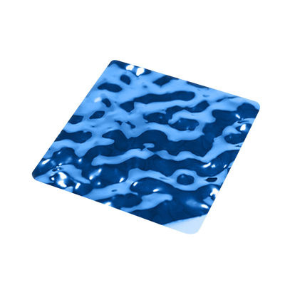 PVD Blue Water Wave Stainless Steel Panel Bảng đúc nước đúc cho tường